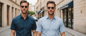 Stylowe koszule męskie z krótkim rękawem na letnie dni