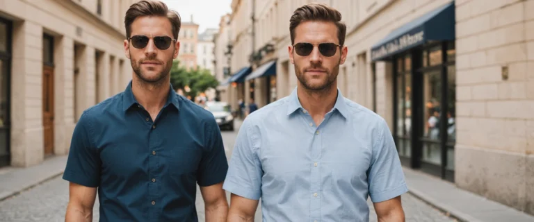 Stylowe koszule męskie z krótkim rękawem na letnie dni