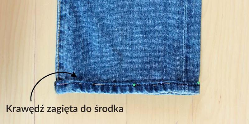 Podwiązywanie spodni jeansowych