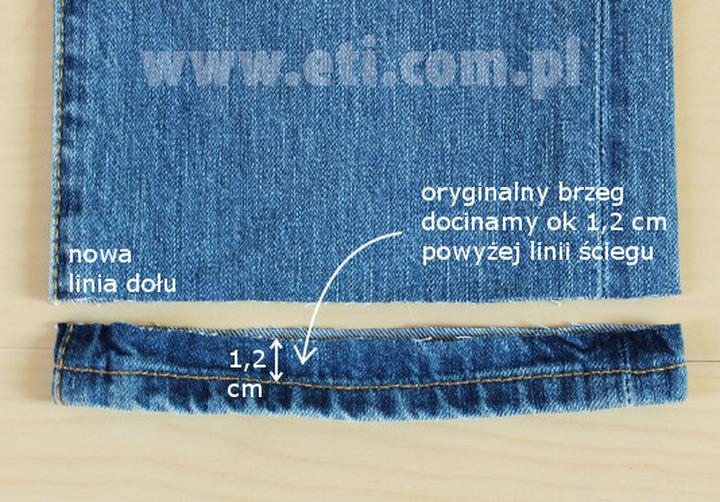 Stylowe skracanie jeansów